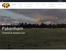 Tablet Screenshot of pakenhamfc.com.au